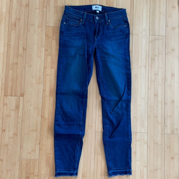 Paige frayed hem ankle skinny jeans, size 26 - Picture 1 of 5
